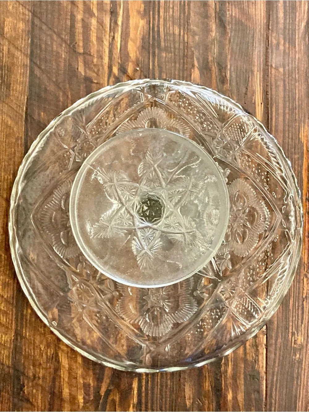 Vintage clear pressed